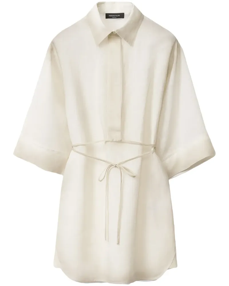 Fabiana Filippi Lange Bluse - Weiß Weiß