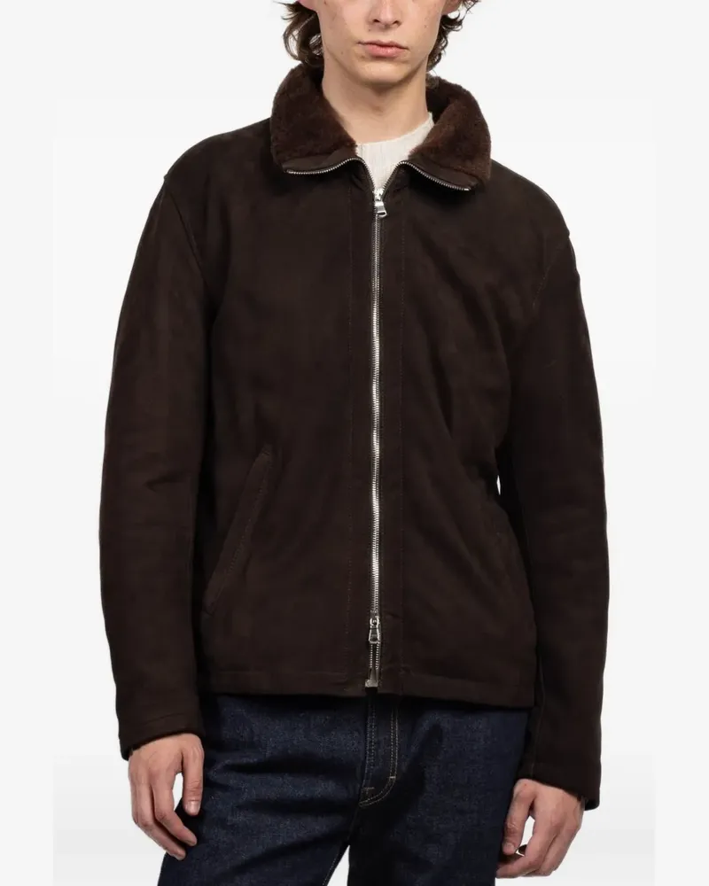 FRADI Ethan zip-up jacket - Braun Braun