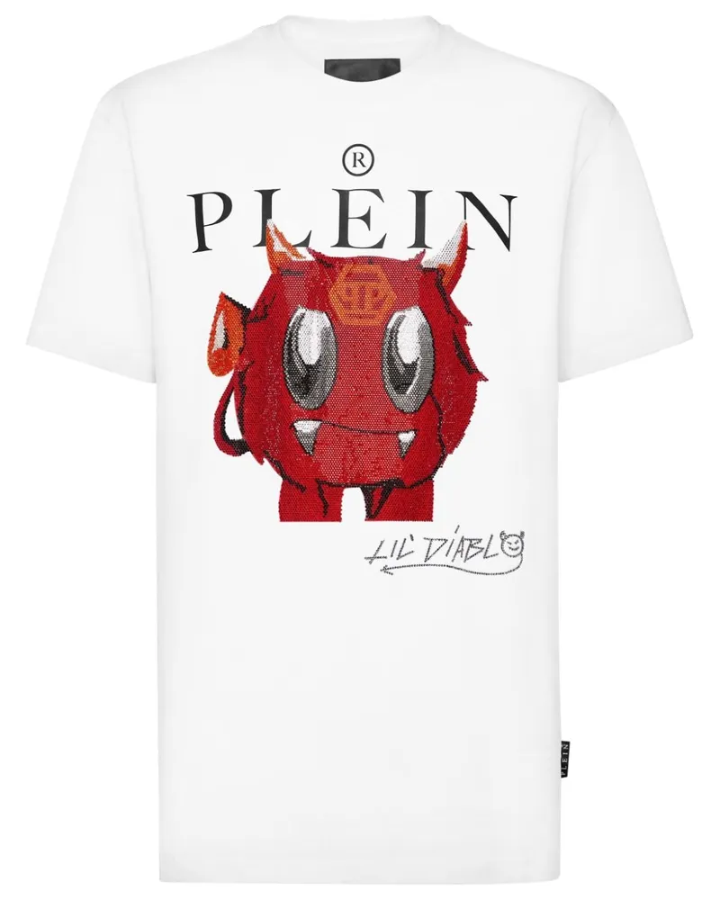 Philipp Plein Crystal Monster T-Shirt - Weiß Weiß