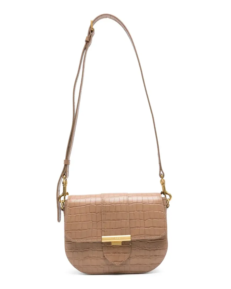 Lancaster croc-effect cross body bag - Nude Nude