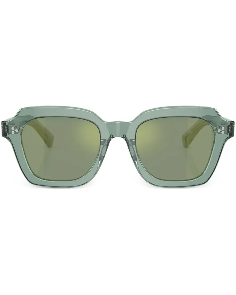 Oliver Peoples Sonnenbrille mit eckigem Gestell - Grün Grün