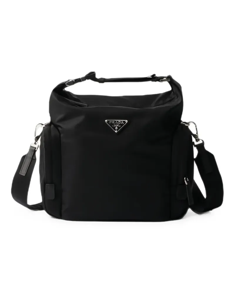 Prada Re-Nylon and Saffiano leather shoulder bag - Schwarz Schwarz