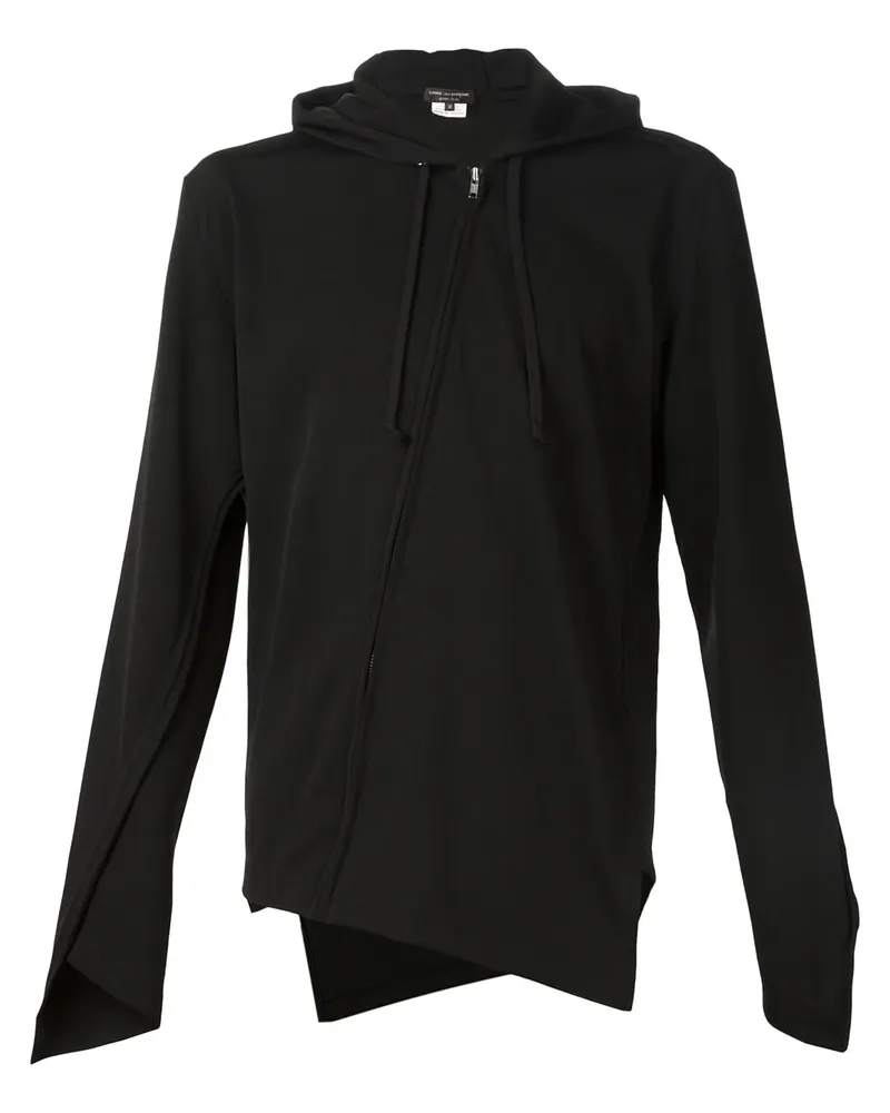 Comme des Garçons Asymmetrische Kapuzenjacke - Schwarz Schwarz