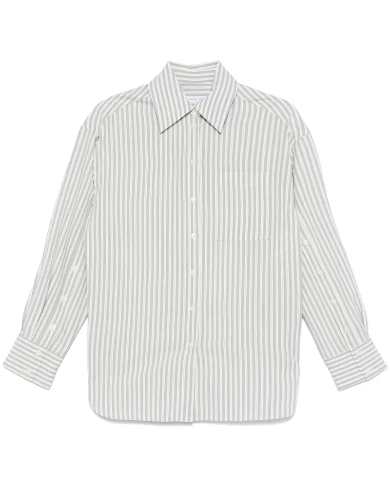 Manuel Ritz Gestreiftes Hemd - Grau Grau