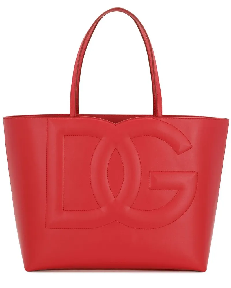 Dolce & Gabbana Mittelgroße Handtasche mit DG-Logo - Rot Rot