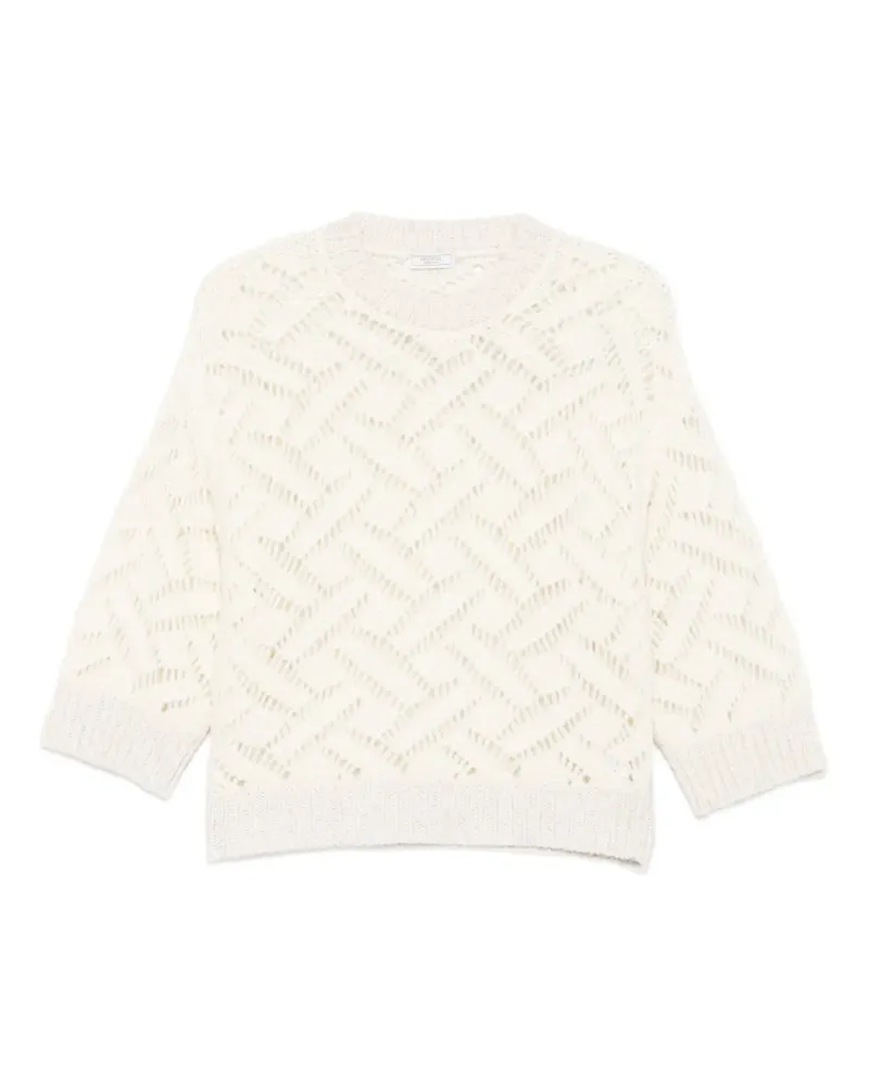 Peserico Pullover mit Rundhalsausschnitt - Weiß Weiß