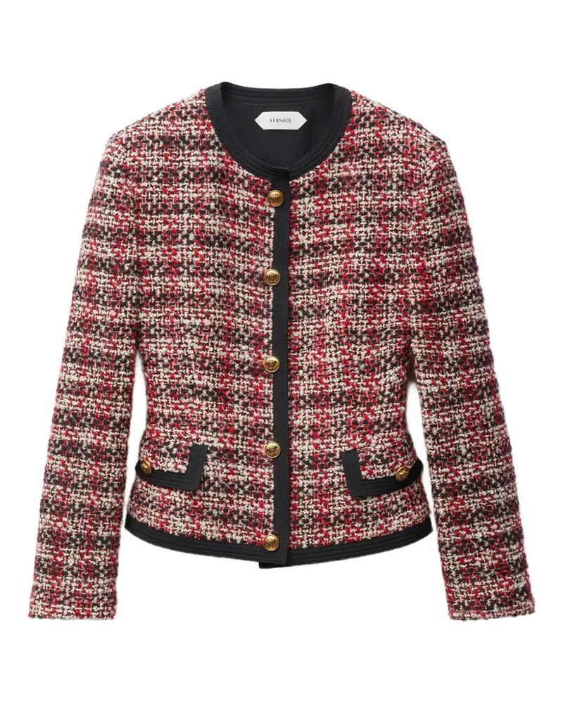 Versace Cardigan aus Tweed - Rot Rot