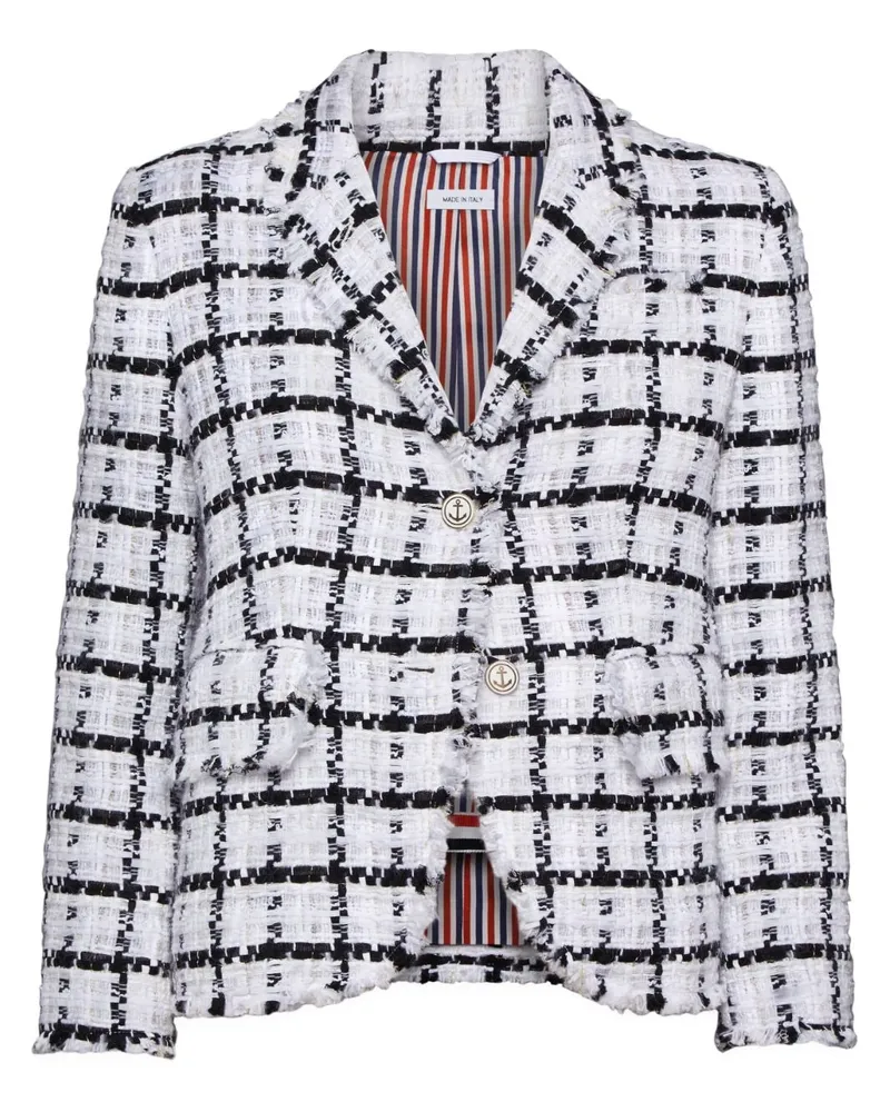 Thom Browne Kariertes Sakko - Weiß Weiß