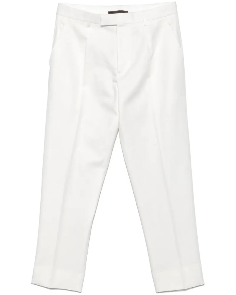 Ermenegildo Zegna Klassische Bundfaltenhose - Weiß Weiß