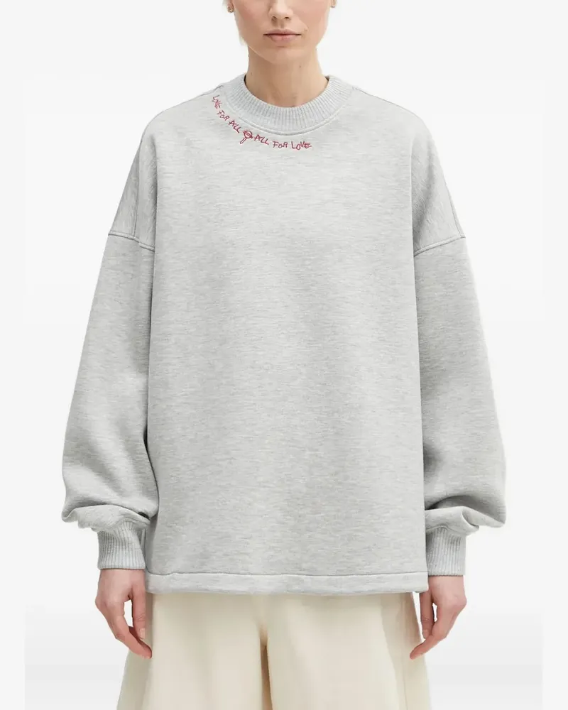 Fiorucci Sweatshirt mit Stickerei - Grau Grau