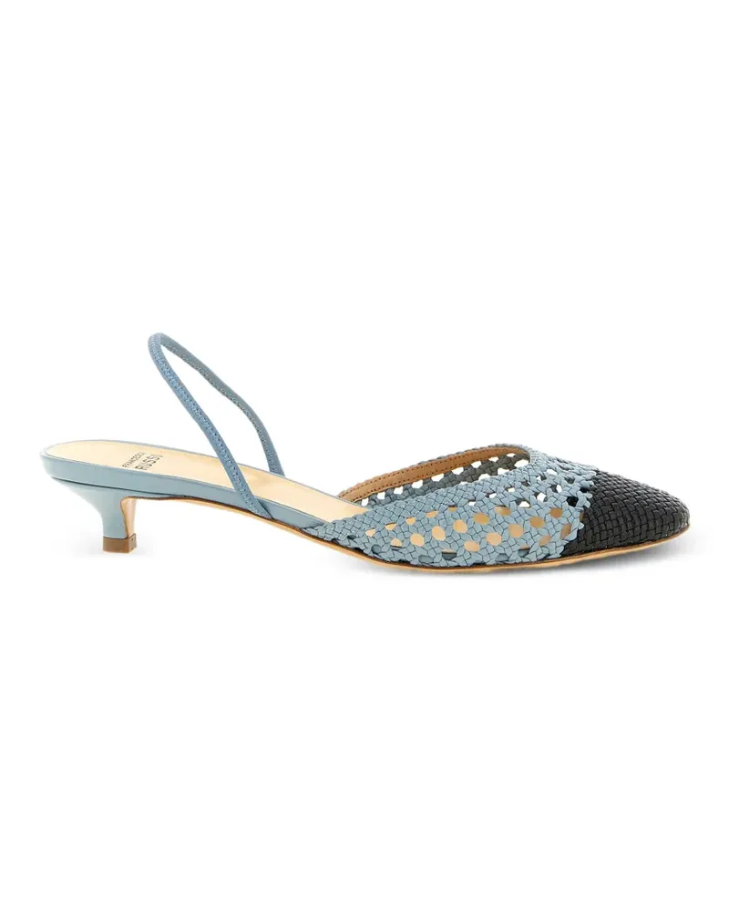 Francesco Russo sling back heeled pumps - Blau Blau