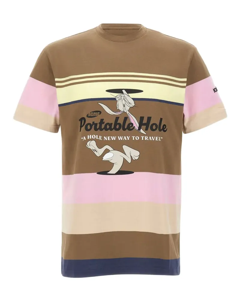 Iceberg striped cartoon-print T-shirt - Braun Braun