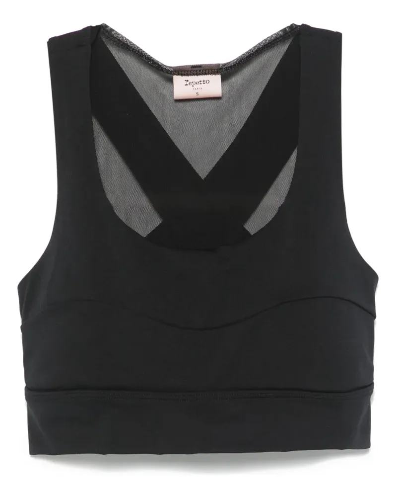 Repetto Sport-BH mit Tülleinsatz - Schwarz Schwarz