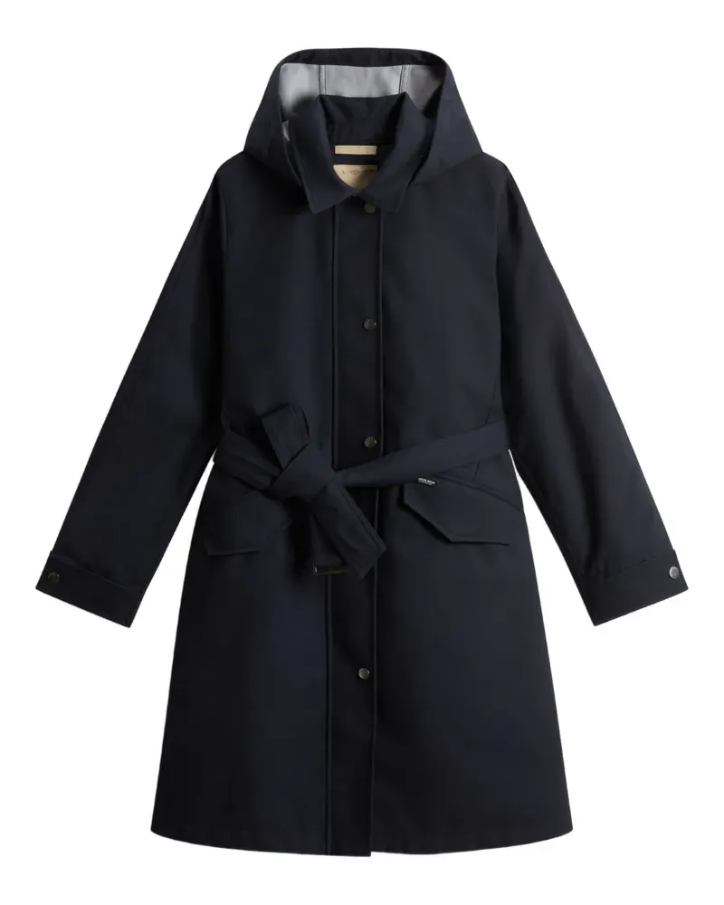 Woolrich Wasserdichter Trenchcoat mit Kapuzen - Blau Blau