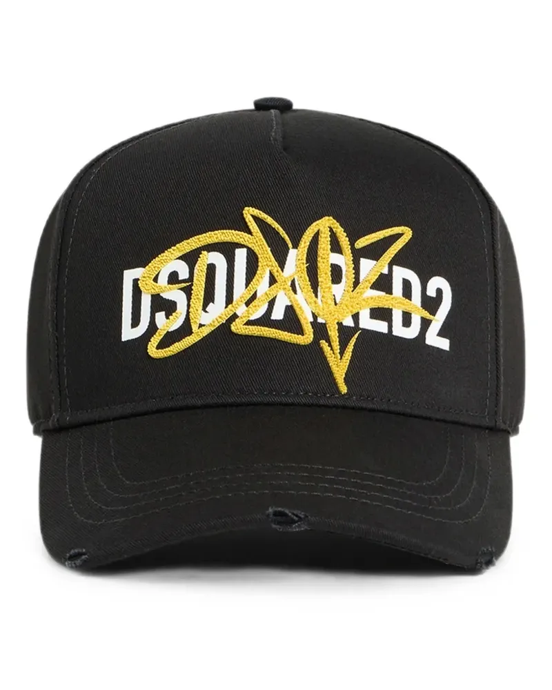 Dsquared2 logo baseball cap - Schwarz Schwarz