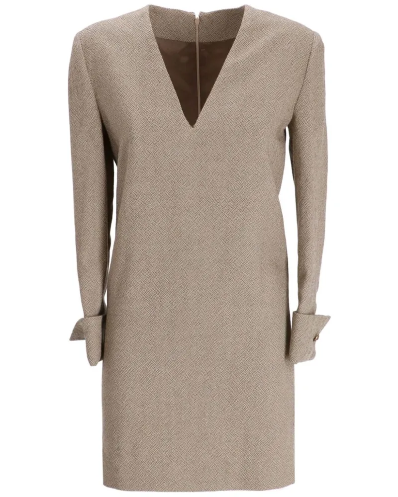 Golden Goose Minikleid mit V-Ausschnitt - Braun Braun