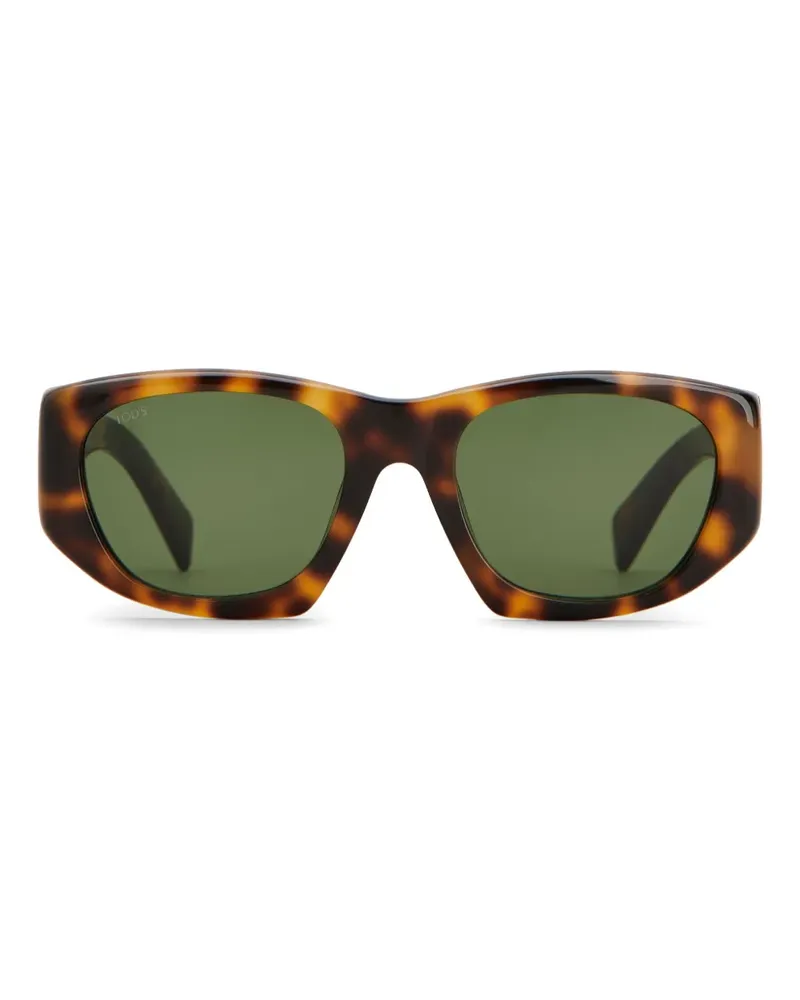 TOD'S Sonnenbrille mit geometrischem Gestell - Braun Braun