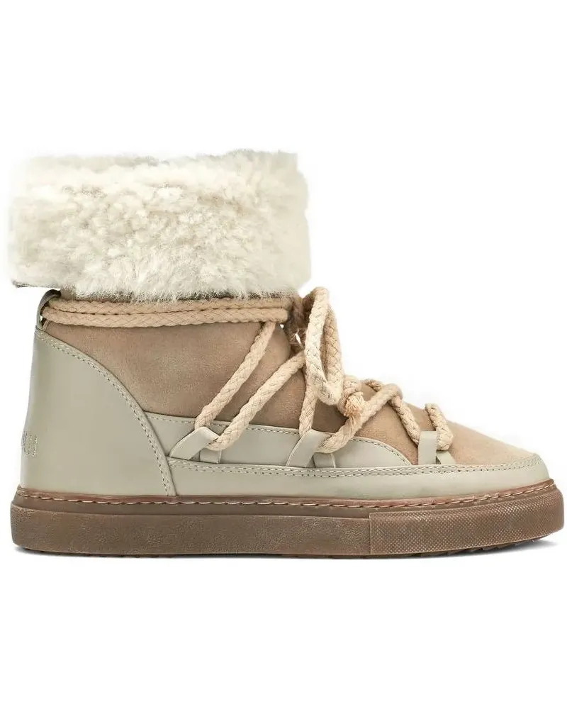 INUIKII Classic shearling lace-up sneakers - Nude Nude