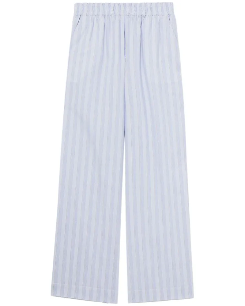 REMAIN Gestreifte Wide-Leg-Hose - Blau Blau