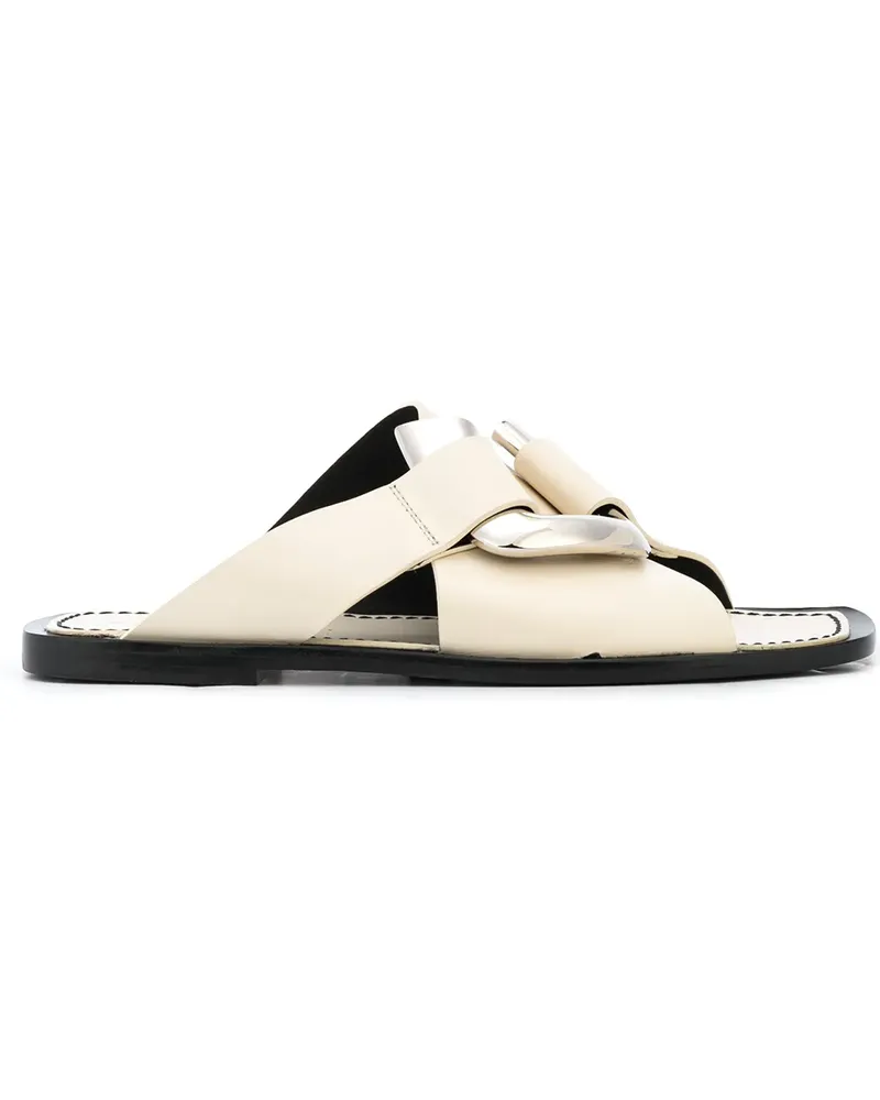 Proenza Schouler Pantoletten mit eckiger Kappe - Weiß Weiß