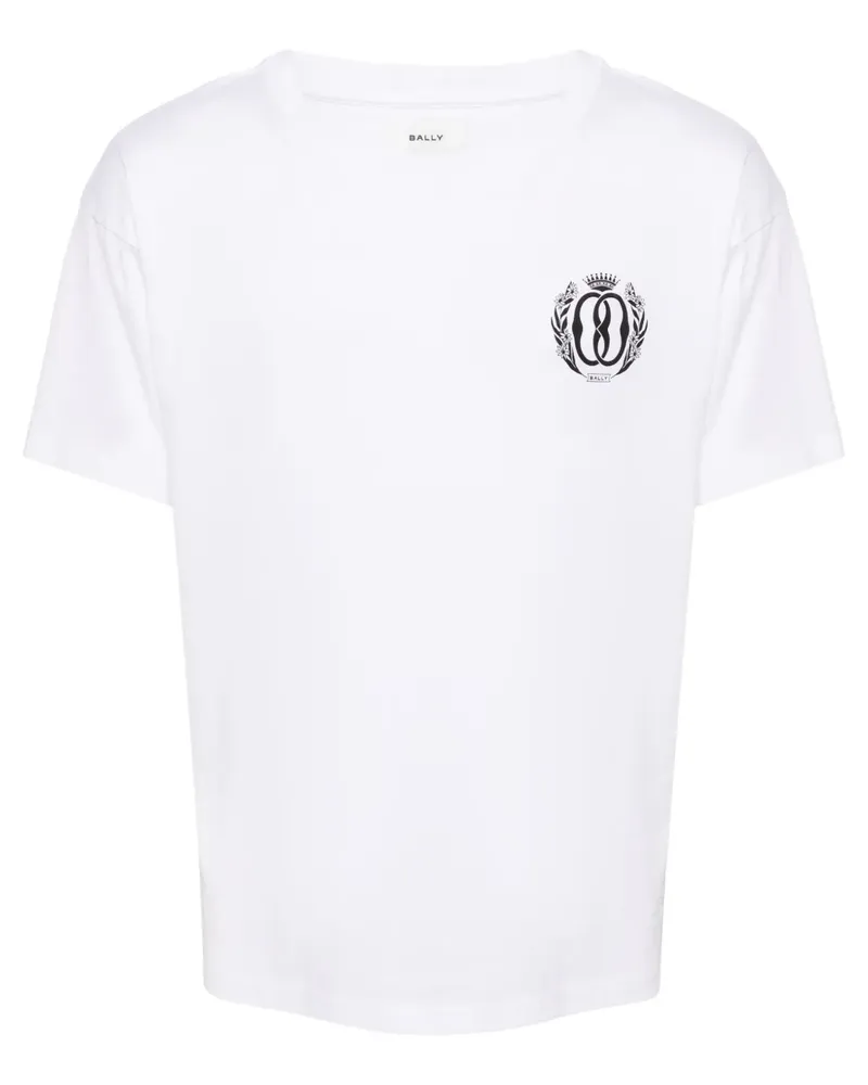 Bally T-Shirt aus Bio-Baumwolle mit Logo-Print - Weiß Weiß
