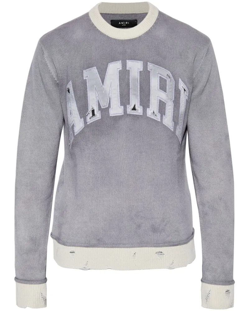 Amiri Pullover mit Logo-Stickerei Grau