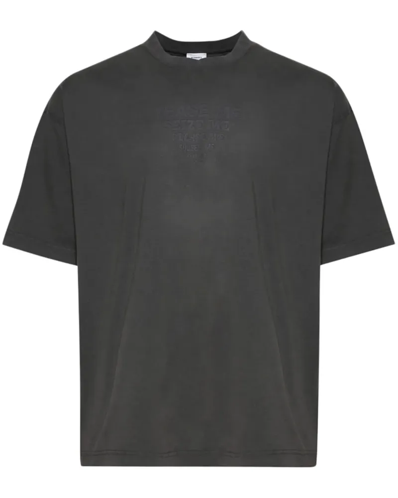 VETEMENTS T-Shirt mit Slogan-Print - Grau Grau