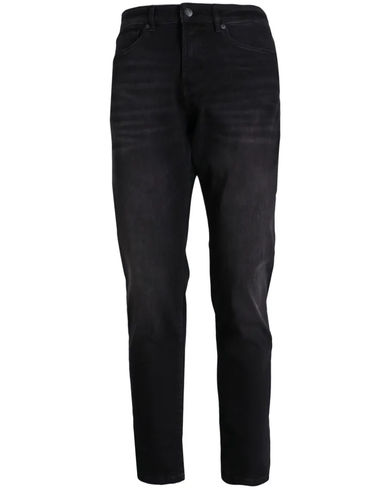 HUGO BOSS Schmale Jeans - Schwarz Schwarz