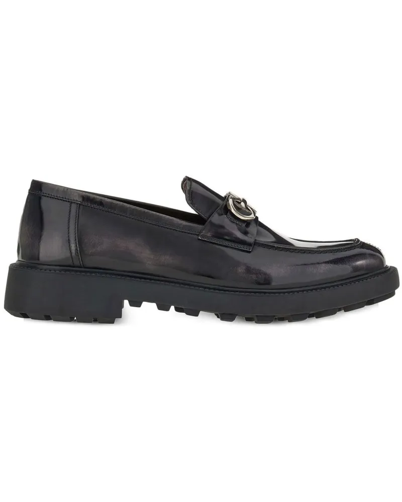 Ferragamo Loafer aus Lackleder Schwarz