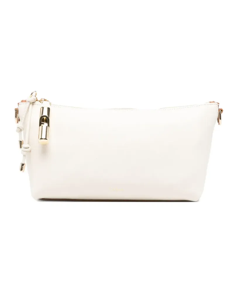 Furla Debby Schultertasche mit Reißverschluss - Weiß Weiß