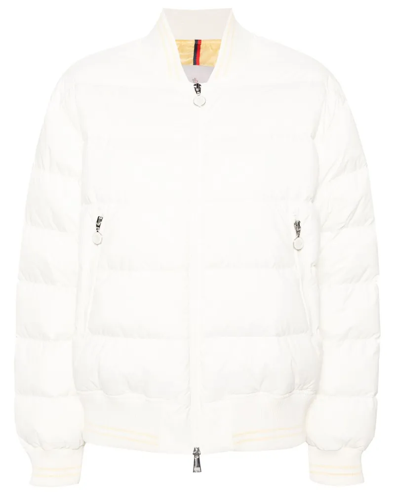 Moncler Gefütterte Argo Bomberjacke mit Logo - Weiß Weiß