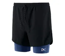 Shorts mit Logo-Print - Schwarz
