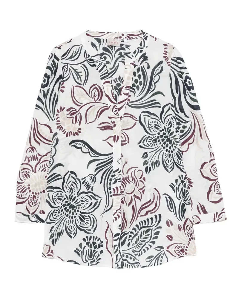 MARELLA Bluse mit Blumen-Print - Weiß Weiß