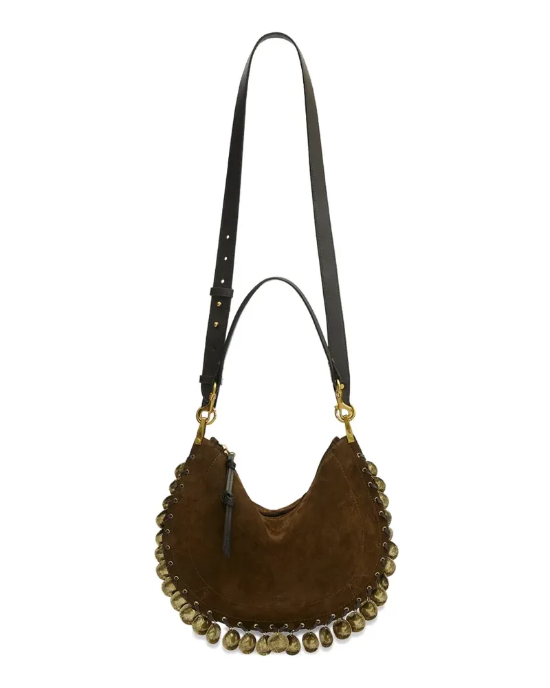 Isabel Marant Weiche Oskan Schultertasche mit Medaillon-Anhängern - Braun Braun