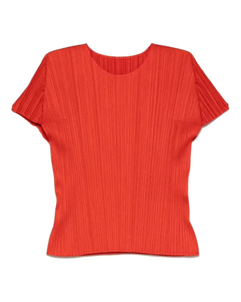 Issey Miyake Plissiertes Oberteil - Rot Rot