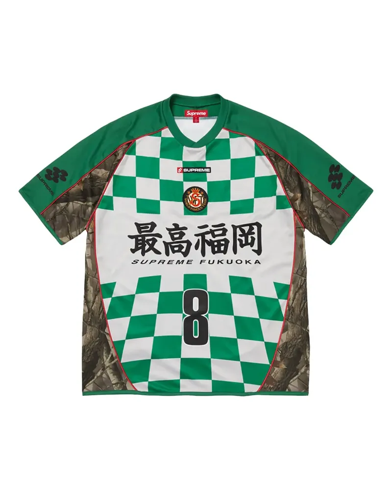 Supreme Being x Realtree Hardwoods Camo T-Shirt mit Schachbrettmuster - Grün Grün