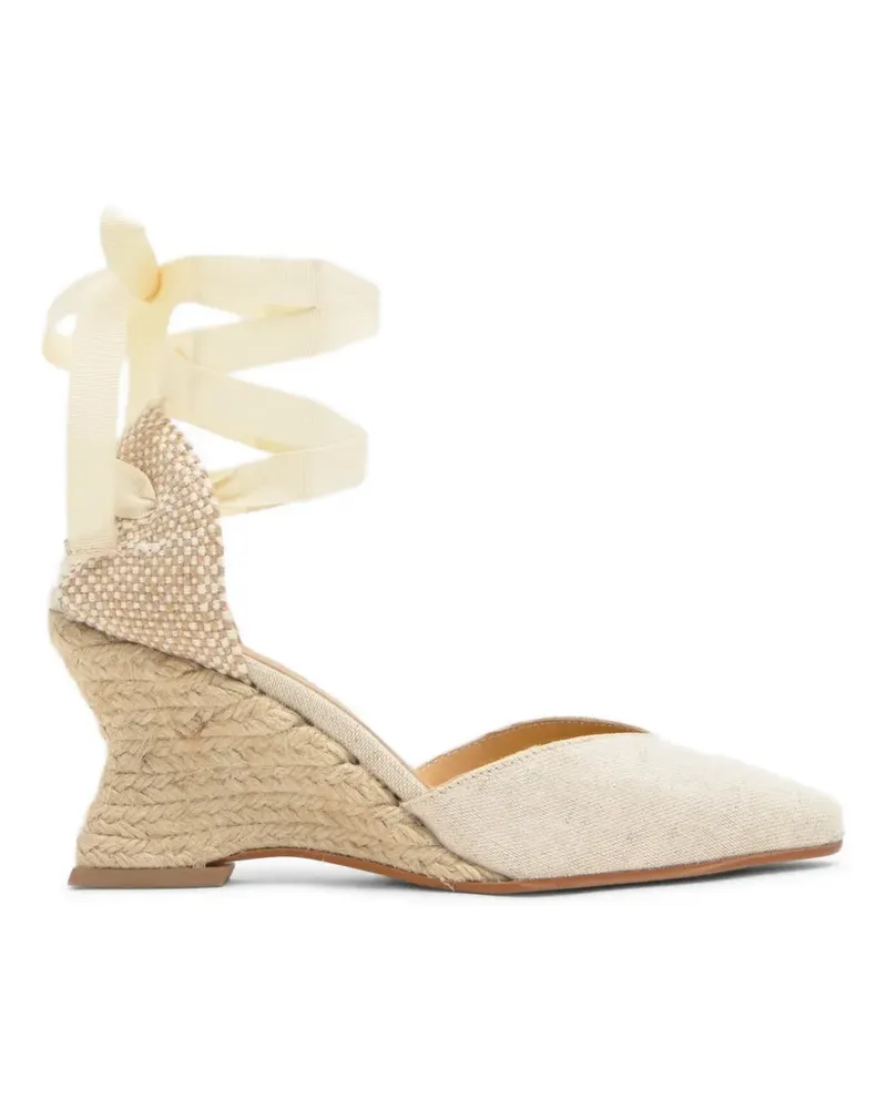 Castañer Wedge-Espadrilles mit Schnürung - Nude Nude