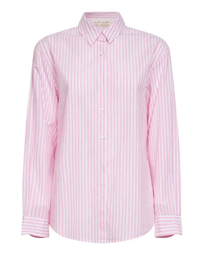 MC2 Saint Barth striped button-down cotton shirt - Rosa Rosa