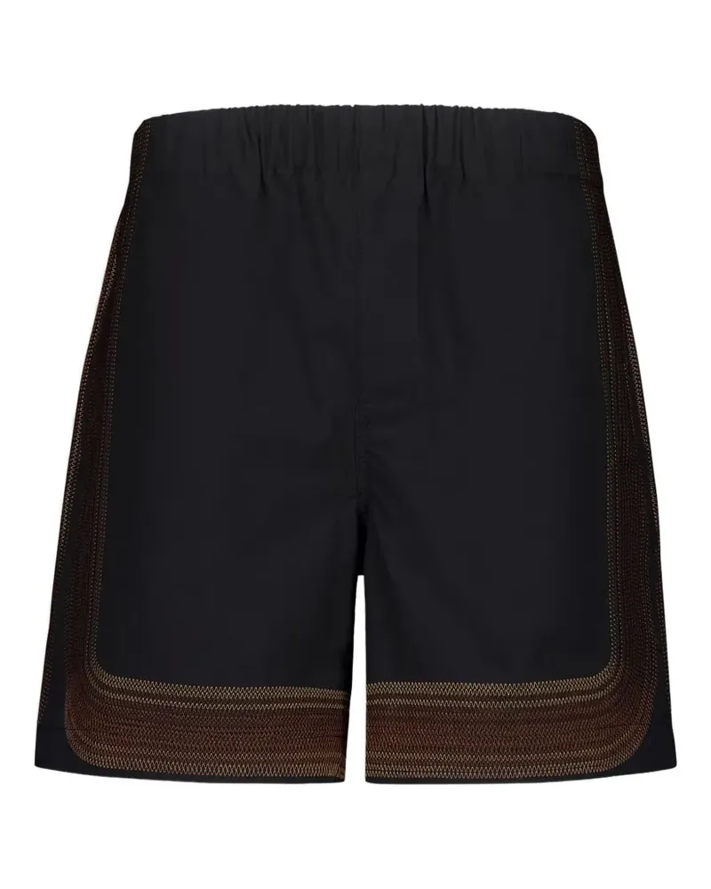 COMMAS Bestickte Shorts mit elastischem Bund - Schwarz Schwarz