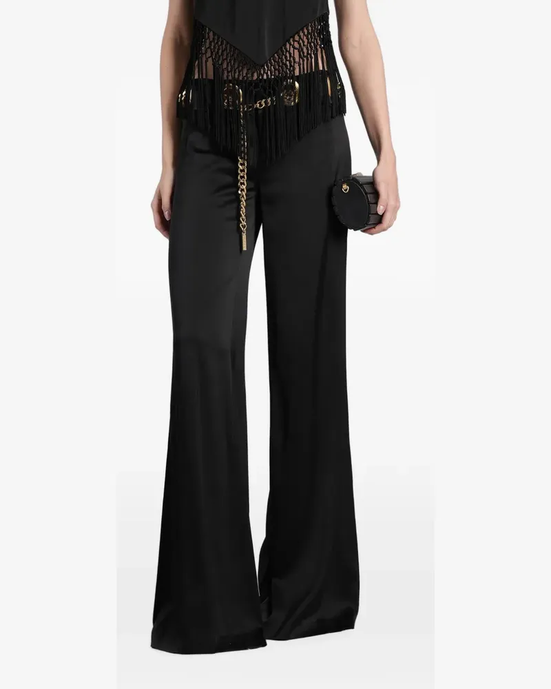 Alice + Olivia Olivia chain-link eyelet-embellished palazzo pants - Schwarz Schwarz