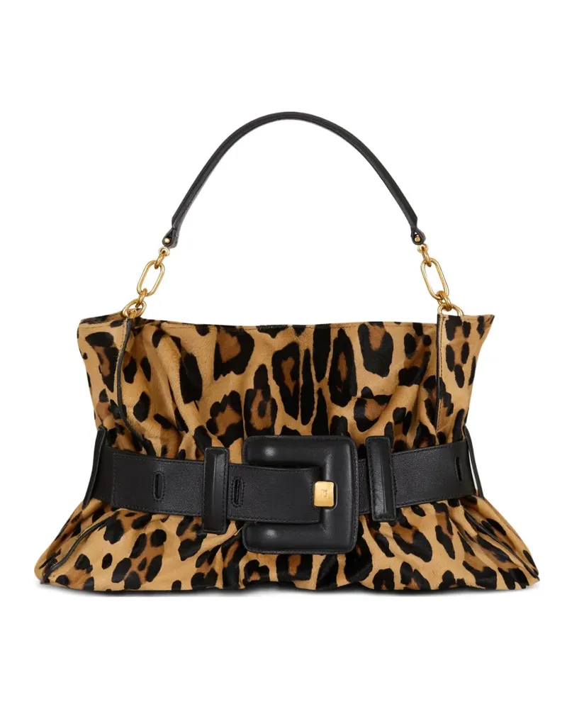 Balmain Mittelgroße Anthem Schultertasche - Nude Nude