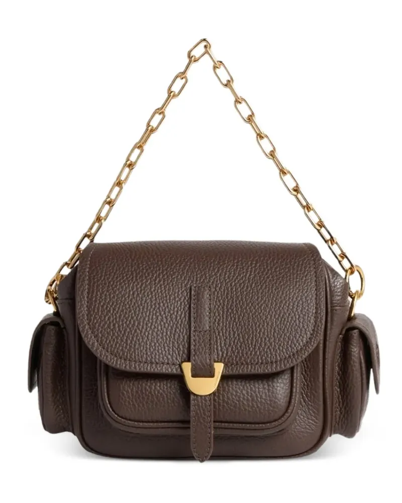 Coccinelle mini Campus leather shoulder bag - Braun Braun