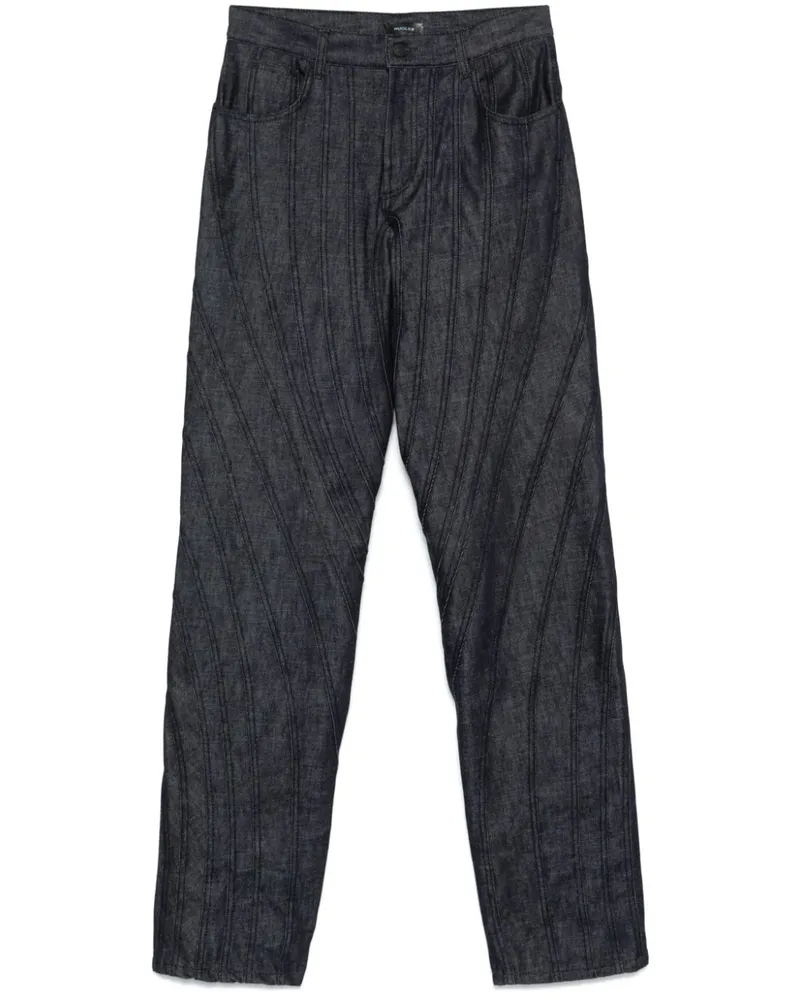 Thierry Mugler Jeans mit Nahtdetail - Blau Blau