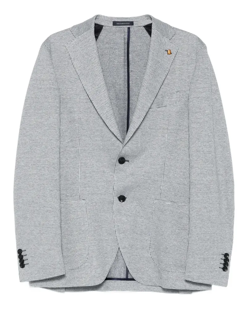 Sartoria Latorre Sakko mit Hahnentrittmuster - Blau Blau