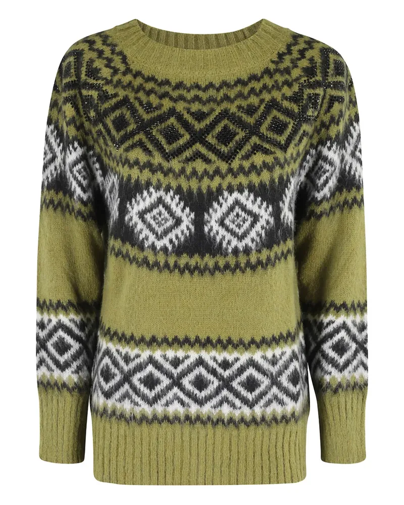 Ermanno Scervino Pullover mit Fair-Isle-Muster - Grün Grün