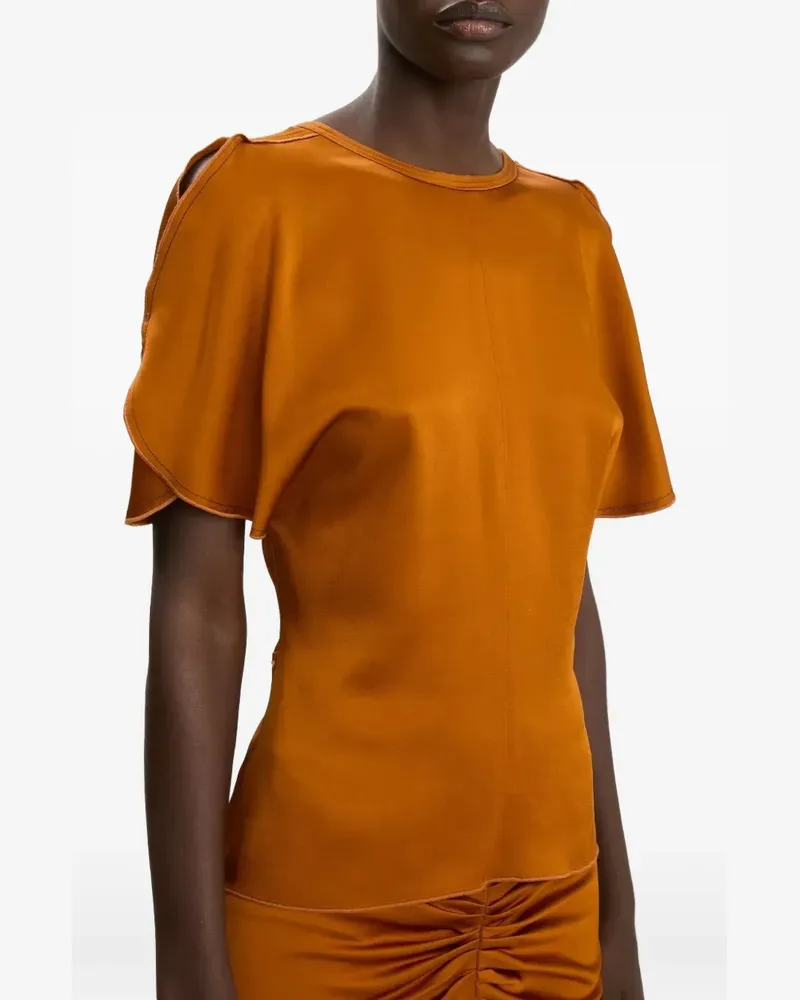 Victoria Beckham Bela cold-shoulder blouse - Orange Orange