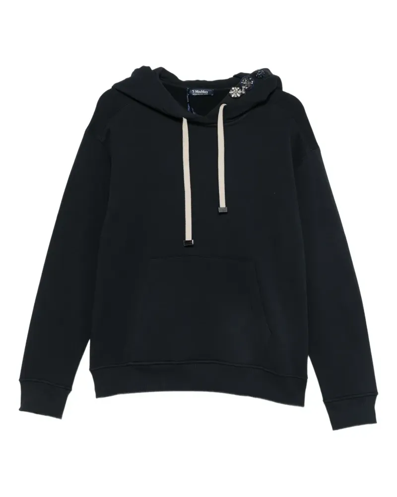 Max Mara Aurora crystal-embellished drawstring hoodie - Schwarz Schwarz