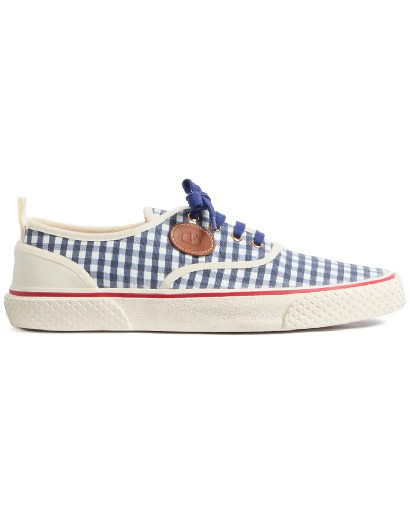 Valentino Garavani Karierte Nojoke Sneakers - Blau Blau