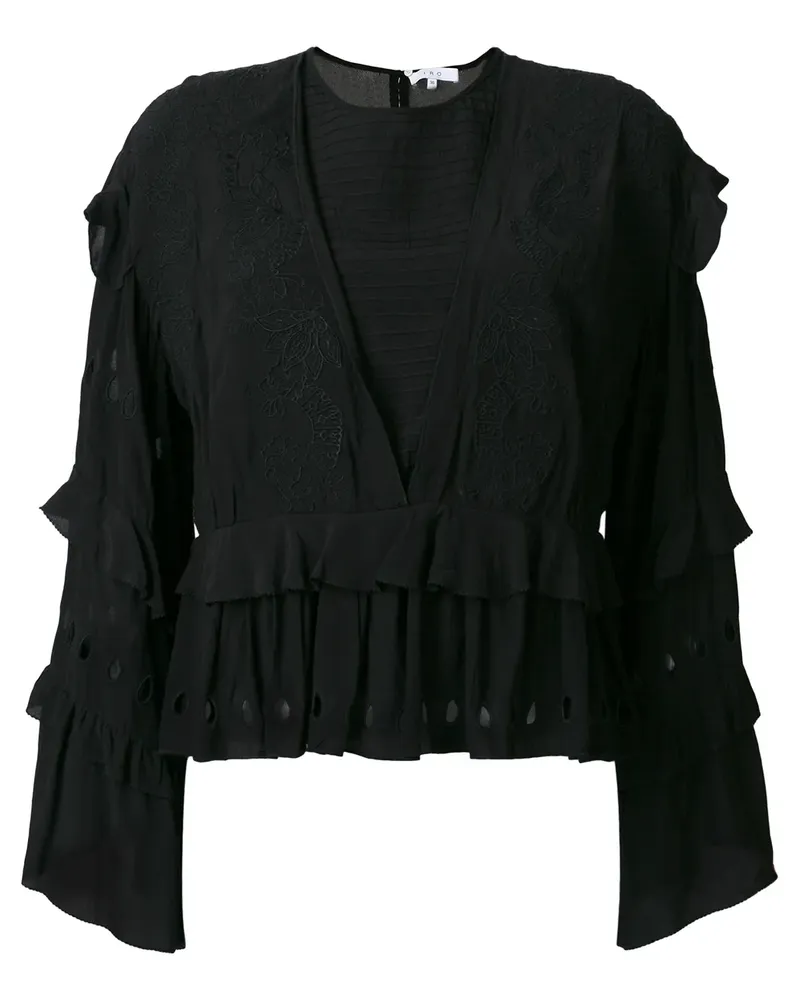IRO Bluse mit Stickerei - Schwarz Schwarz