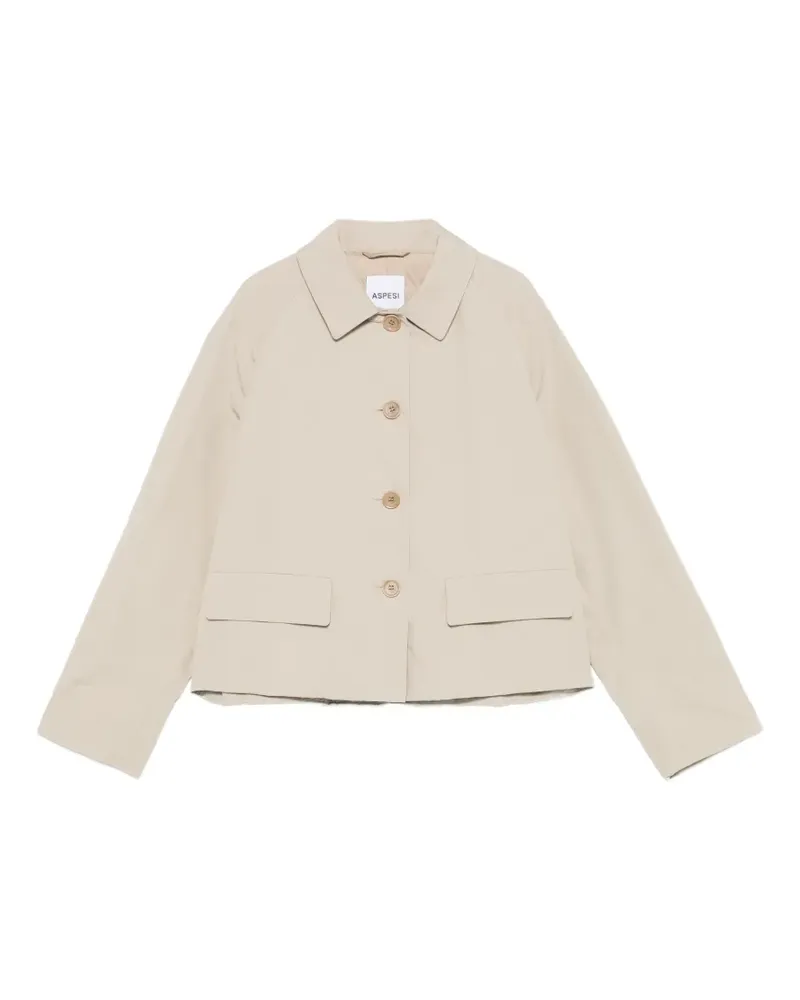 ASPESI raglan-sleeve button-up jacket - Nude Nude